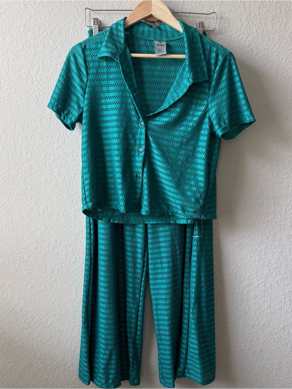 Hurley‎ Teal Mesh Two Piece Cover Up